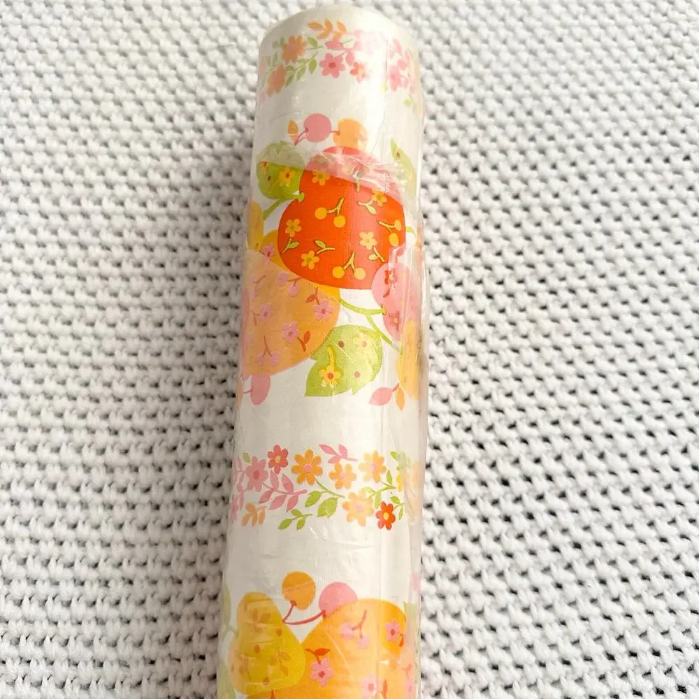 Sherwin Williams Vintage Mod MCM Floral Print Fruit Wallpaper Kitchen New Roll